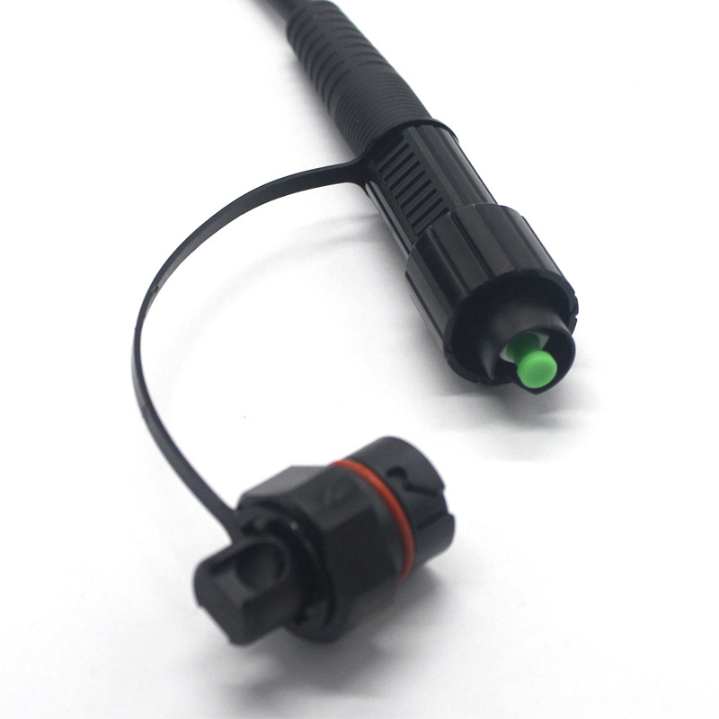 FTTH Armored SC/APC 5.0 Black Corning Waterproof Fiber Optic Patch Cord ...