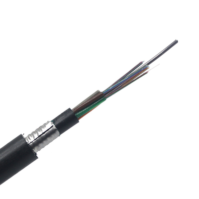 Kayu Drum 48core GYTY53 Multimode Fiber Optic Kabel dengan Double PE Jacket