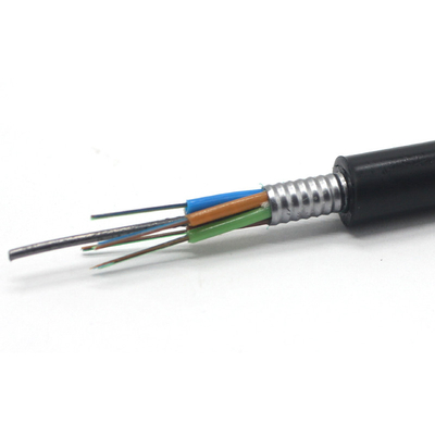 Kabel serat optik 8 inti GYTS untuk konstruksi tabung longgar terikat langsung di luar ruangan