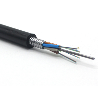 Outdoor GYTS Kabel optik 12 24 48 Fiber inti Mode tunggal Kabel serat optik lapis baja