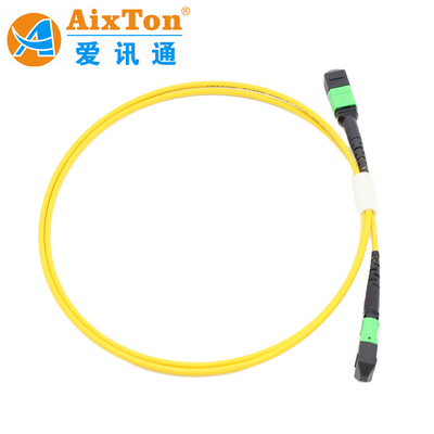 OM3/OM4 MPO Connector 12 Fiber MPO Trunk Cable 8/12/24F MTP MPO Cable Untuk Ruang Pusat Data