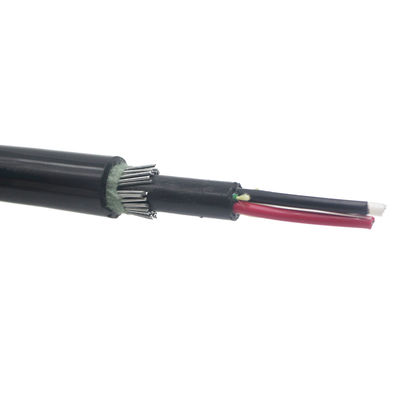 Stranded Loose Tube 24 Cores 48F SM Single Mode Fiber Optic Cable Composite GDTS for Aerial Duct Hybrid Armoured Construction
