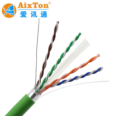 1000ft LAN Kabel Cat 6A UTP Kabel Jaringan Dengan FTP 23AWG Tembaga Cat6A Untuk Cctv Kamera Ethernet Kabel