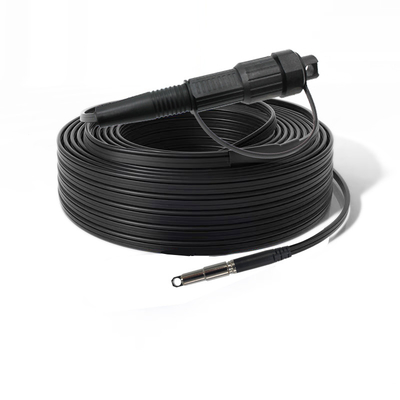 7.0 mm Hitam OM4 Aqua LC-LC Duplex Patch Cord 2km Kabel Serat Optik Pra-Terminasi Ideal untuk Ethernet 10G/40G di luar ruangan