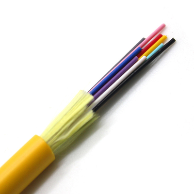 GJFJV 2 24 Core OEM kuning Indoor single mode Multi Mode Multicore Fiber Optical Cable Multi Mode OM1 OM2 Fiber