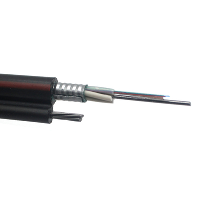 Kabel Fiber Optik Mode Tunggal 12 24 Serat GYTC8S GYTC8A untuk Jaringan Jarak Jauh Panjang 1-5km per drum kayu
