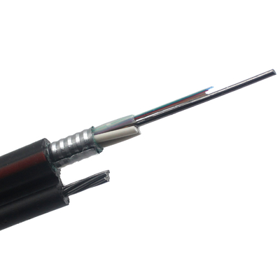 2 4 12 16 24 48 96 Core Aerial Armored Fig8 Type Fiber Optic Cable Per Meter GYTC8Y GYTC8S Kabel Luar ruangan Hitam Warna