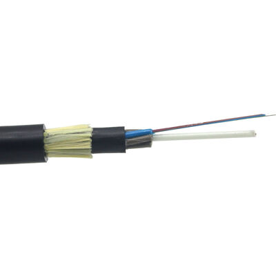 Outdoor Aerial ADSS G652D Single Mode Cable Fiber Optic 4/6/8/12/24 core PE outer sheath benang aramida