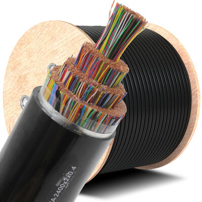 Solid Pure Copper HYA CAT3 Kabel Telepon Luar Ruang 10-200Pair Kabel Komunikasi Bawah Tanah